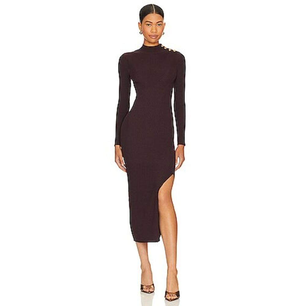 Heartloom Naima Dress in Coco – Size M – Chic Ribbed Knit Sweater Dress - Picture 1 of 9